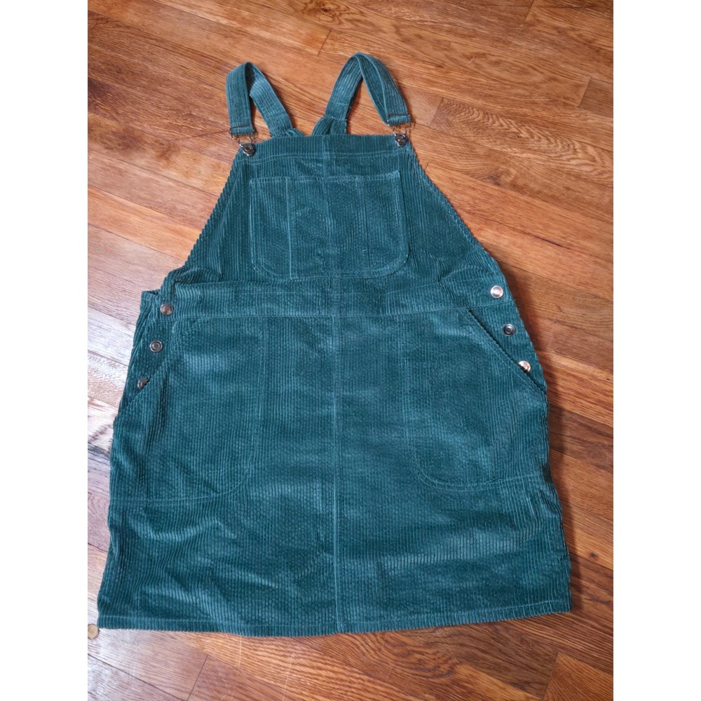 Wild Fable Teal Green Corduroy Overall Dress Pinafore XL Cotton VN1974109